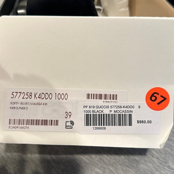 - Gucci Softy Velvet Crystal G Loafer Mocassin 39 Black - Picture 11 of 16
